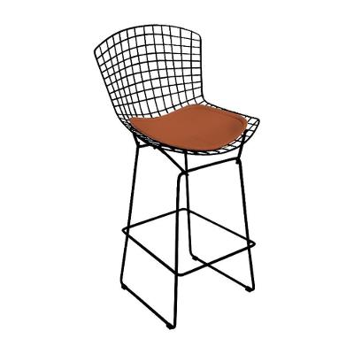 Banqueta Bertoia Preta D80 Assento Cobre