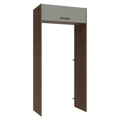 Porta-geladeira 103 Cm 1 Porta Basculante Rustic/cinza Agata Madesa Rustic/cinza