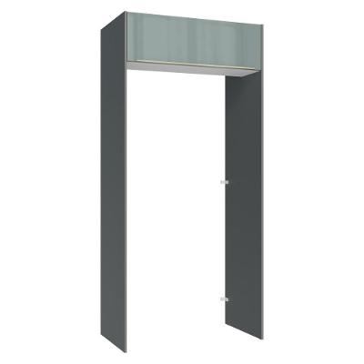 Porta-geladeira 103 Cm 1 Porta Basculante Cinza/branco/cinza Lux Madesa Cinza/branco/cinza