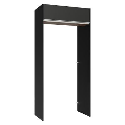 Porta-geladeira 103 Cm 1 Porta Basculante Preto/rustic/preto Glamy Madesa Preto/rustic/preto