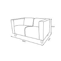 Sofá Nilo Sala Recepção 3 Lugares - Preto - Cor: Preto - 3