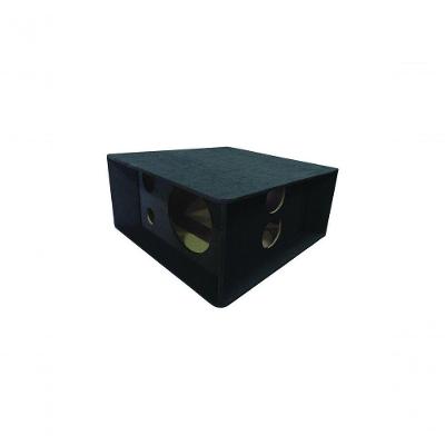 Caixa para Som Automotivo para Carro Caixa RLP Vazia Emborrachada 2 12 + 2TW + 2DR Preto Caixaria