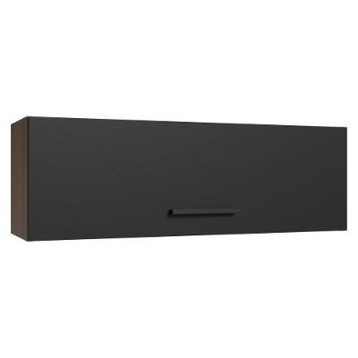 Armário Aéreo 100 Cm 1 Porta Basculante Rp Agata Madesa Rustic/preto