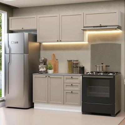 Armário De Cozinha Completa 280 Cm Branco/crema Vik Madesa 01 Branco/crema