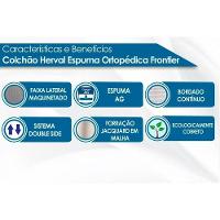 Cama Box Baú Casal: Colchão Ortopédico Herval D28 / Ag65 Frontier + Base Crc Suede Gray(138X188) - 6