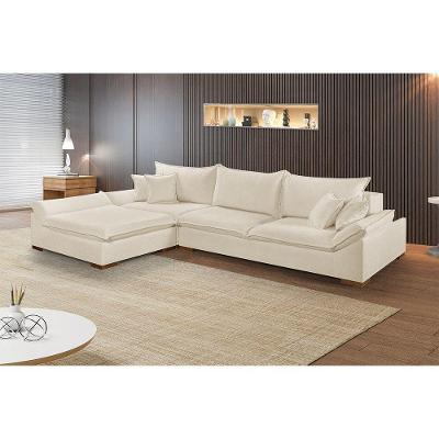 Sofá Martins M-201 Linho De Canto Estofados Martins Linho Creme