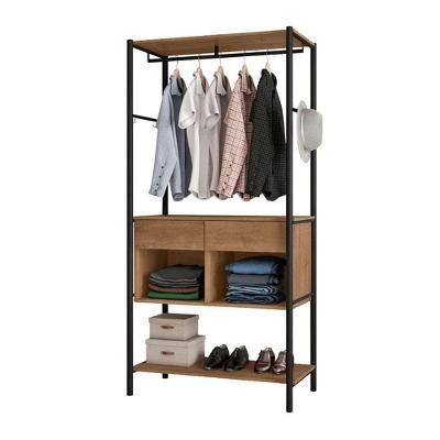 Guarda Roupa Closet Solteiro Paris New Preto Demolição - Artefamol