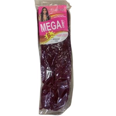 Cabelo Sintético para Trança Jumbão 1:118 para Box Braids Super Jumbo Preto OEM