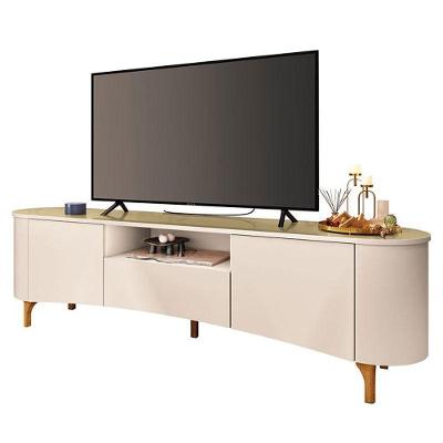 Rack Bancada Elara Off White Champanhe - Hb Móveis