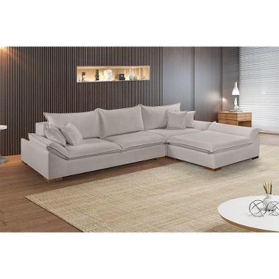 Sofá Martins M-201 Boucle Canto Invertido Estofados Martins Boucle Cinza