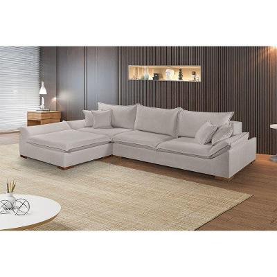 Sofá Martins M-201 Boucle De Canto Estofados Martins Boucle Cinza