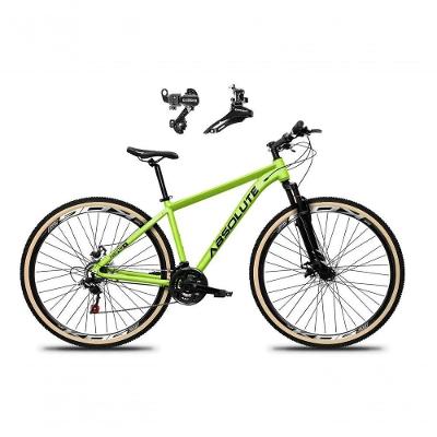 Bicicleta Aro 29 Absolute Nero 5 Alumínio 24v Câmbios Shimano Freio A Disco Mountain Bike Verde 15