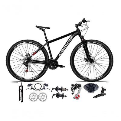 Bicicleta Aro 29 Absolute Nero 5 Alumínio 24v Câmbios Shimano Freio Hidráulico K7 Garfo Comtrava Preto 19
