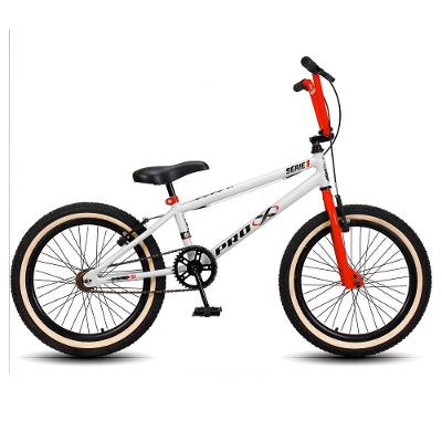 Bicicleta Aro 20 Bmx Pedivela Monobloco Em Aço Drop P03 Branco E Laranja - D'rossi