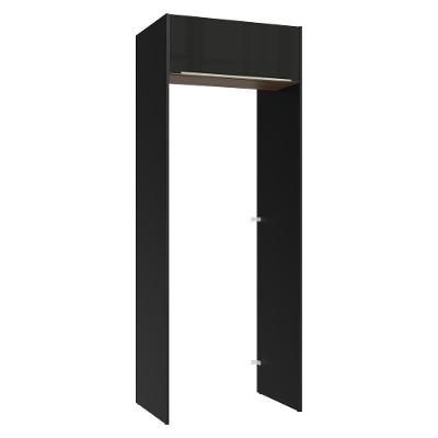 Porta-geladeira 83 Cm 1 Porta Basculante Preto/rustic/preto Lux Madesa Preto/rustic/preto
