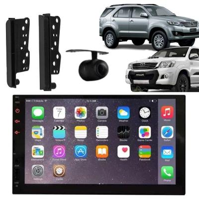 Central Multimídia Automotiva 2 Din MP5 Toyota Hilux Sw4 7 Full Touch com Bluetooth e Câmera de Ré