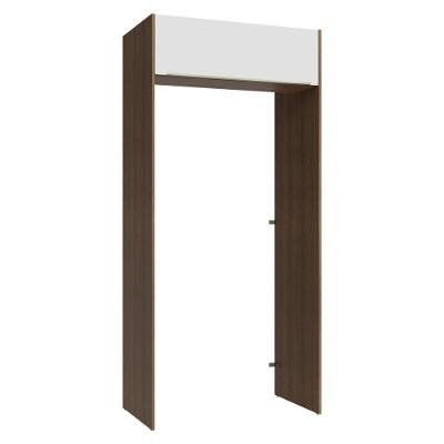 Porta-geladeira 103 Cm 1 Porta Basculante Rustic/branco Veludo Lux Madesa Rustic/branco Veludo