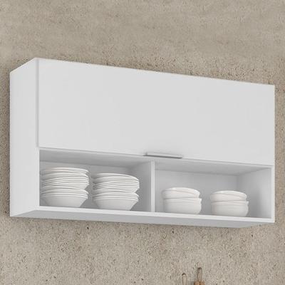 Armário De Cozinha Aéreo 100cm Pérola Z34 Branco - Mpozenato