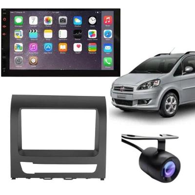 Central Multimídia Automotiva 2 Din MP5 Player 7 Polegadas Bluetooth USB Câmera de Ré Fiat Idea