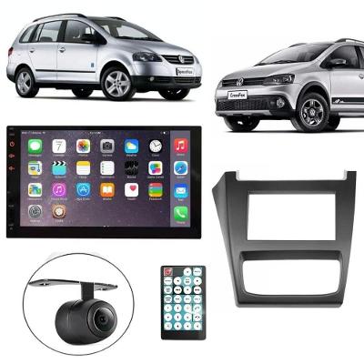 Central Multimídia Automotiva 2 Din MP5 Player 7 Polegadas com USB Bluetooth Rádio FM e Câmera de Ré