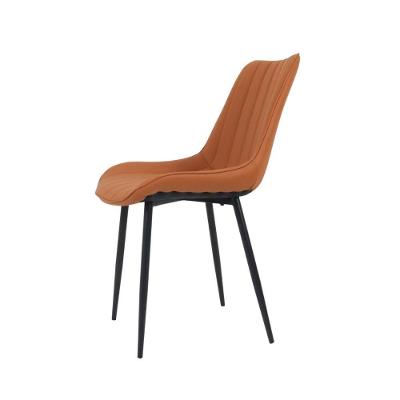 Cadeira De Jantar Taina Estofada Caramelo Design Anatômico Moderna E Confortável Caramelo