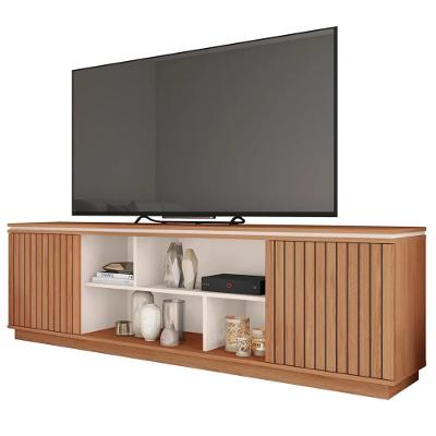 Rack Para Sala Bancada De Tv 75 Pol 180cm Simetria Freijó/off White - Caemmun