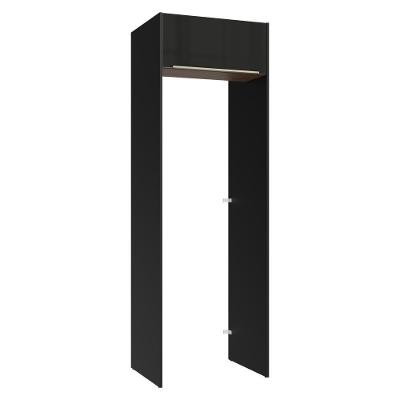 Porta-geladeira 73 Cm 1 Porta Basculante Preto/rustic/preto Lux Madesa Preto/rustic/preto
