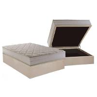 Cama Box Baú Casal: Colchão Anatômico Herval D28 / AG65 Joy + Base CRC Suede Clean(138x188) - 1