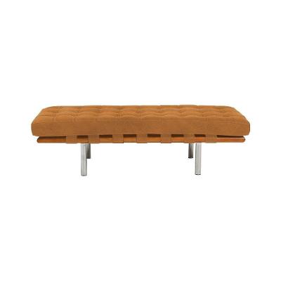 Banco Capri Barcelona 1,50m Couro Natural Caramelo