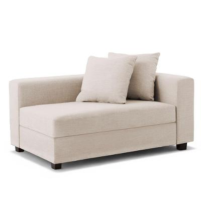 Recamier Divã Aspen 1,40m Linho Bege - Inova Decorações 