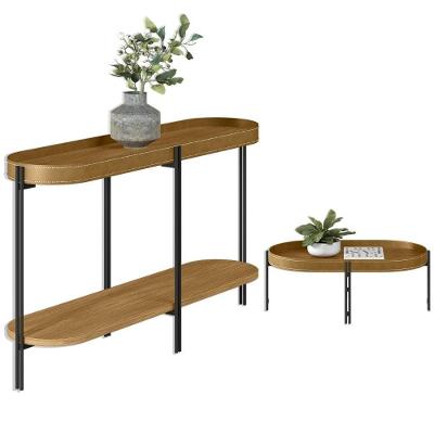 Aparador E Mesa De Centro Estilo Industrial Ville Caramelo L06 - Mpozenato