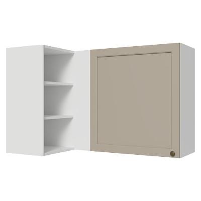 Armário Aéreo De Canto Para Linha 60 Cm De Profundidade Branco-crema Vik Madesa Branco-crema