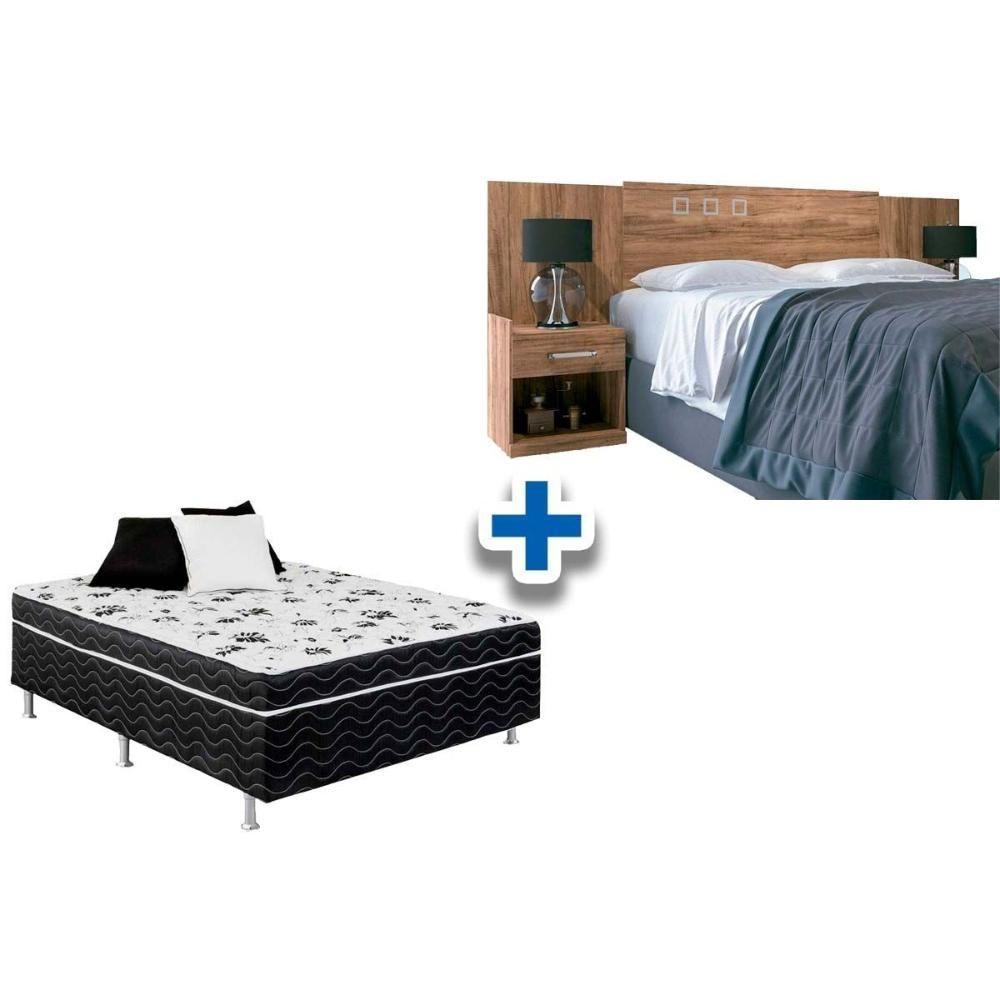 Cama Box Casal Conjugada Ortopédico + Cabeceira Plus Atacama - 1