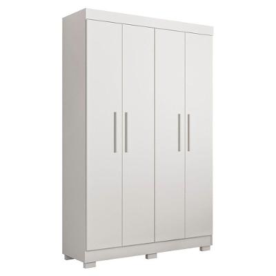 Guarda Roupa Solteiro 4 Portas 3 Gavetas Flórida Tigus Baby Branco