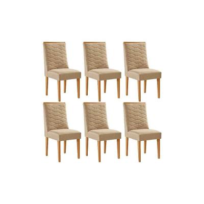 Kit 6 Cadeiras Cozinha Maldivas Naturalle