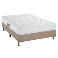 Cama Box Casal: Colchão Espuma D45 Herval Top + Base CRC Suede Clean(138x188) - 1