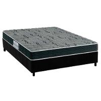Cama Box Casal: Colchão Espuma D33 Probel ProDormir Advanced Mega Resistente + Base CRC Suede Black(138x188) - 1