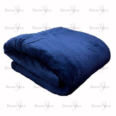 Cobertor Manta Casal 2 e 00x1 e 80 Microfibra Fleece Soft 100% Poliéster Azul Petróleo OEM