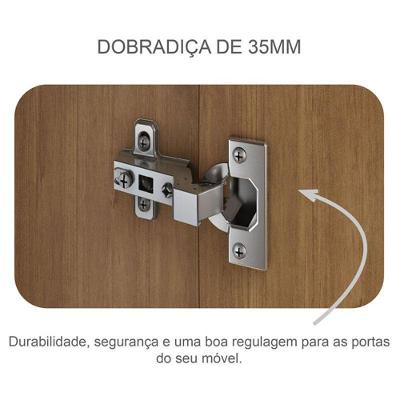 Kit Guarda Roupa Casal Ripado Bolonha 6 Portas 6 Gavetas Cumaru 23 MDF