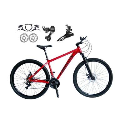 Bicicleta Aro 29 Absolute Nero 5 Alumínio 21v Câmbios Shimano Freio A Disco Hidráulico vermelho 19