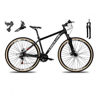 Bicicleta Aro 29 Absolute Nero 5 Alumínio Câmbios Shimano 24v Garfo Com Trava Mountain Bike Preto 19