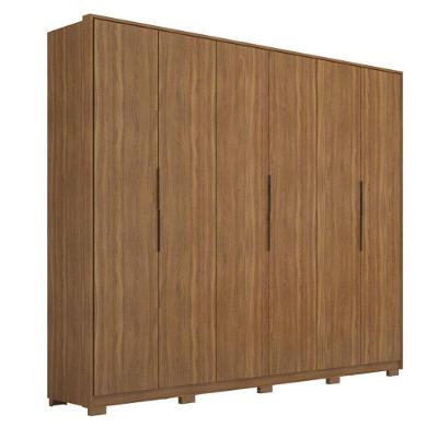 Guarda Roupa Casal Atrice D66010kpe 6 Portas Nogueira Touch Com Pés Demóbile – Demartêz