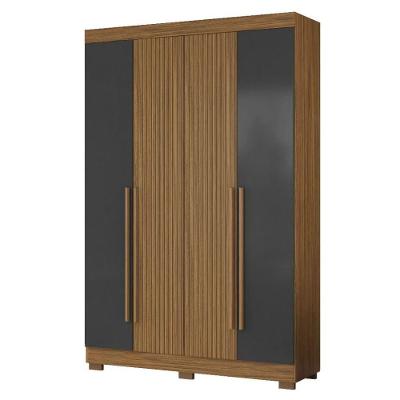 Guarda Roupa Solteiro 2030240 4 Portas 154 Cm Atacama Grafite Armoveis
