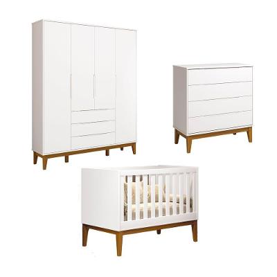 Jogo De Quarto Classic Elfe Gaveteira Branco Fosco - Moveisaqui