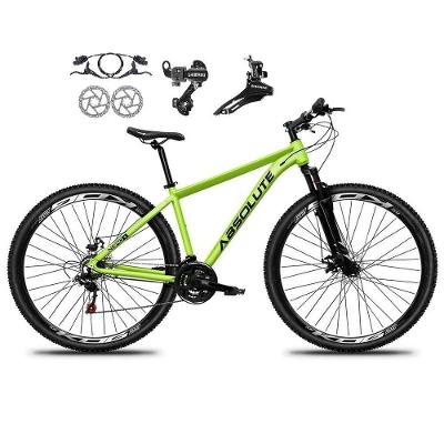 Bicicleta Aro 29 Absolute Nero 5 Alumínio 21v Câmbios Shimano Freio A Disco Hidráulico Verde 17