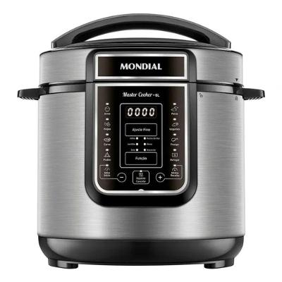 Panela de Pressão Elétrica Digital Mondial PE-60-6L-I 6L Antiaderente Preto 110V