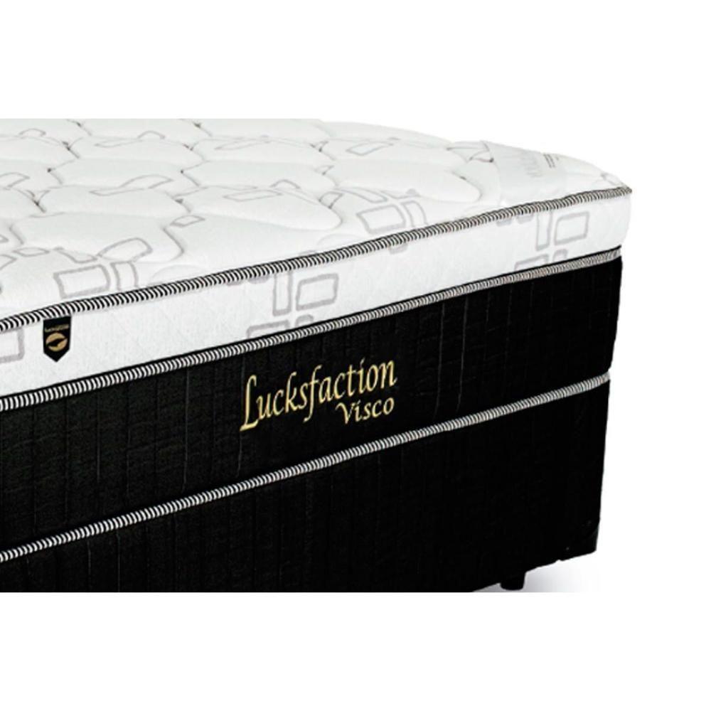 Cama Box Casal: Colchão Molas Ensacadas Luckspuma MasterPocket Lucksfaction Viscoelástico + Base CRC Suede Brown(138x188) - 3