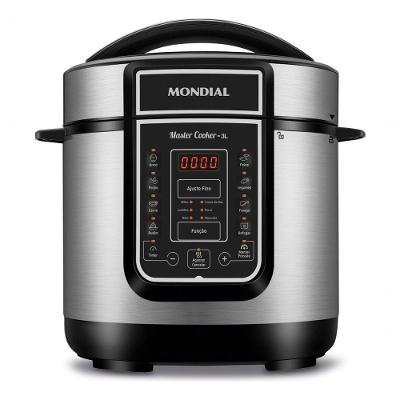 Panela de Pressão Elétrica Digital PE-40 3L 700W Painel Digital com 14 Receitas 110V