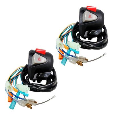 Punho de Partida Direito com Pisca Alerta com Plug para Cb 500 Titan Fan Start 150 160 Preto OEM