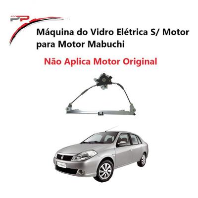 Máquina de Vidro Elétrico Dianteira Esquerda S-motor Symbol 99-16 4PT Compatível Renault Clio